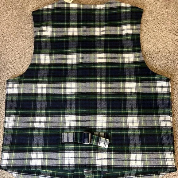 Janie And‎ Jack Boys Size 10 Blue Plaid Holiday Suit Vest Dressy Photos - Picture 3 of 8